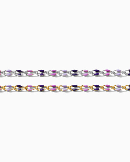 Lavender Haze Enamel Chain, SP122