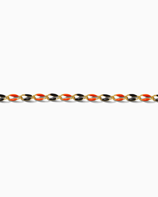 Black and Orange Enamel Chain, GP129