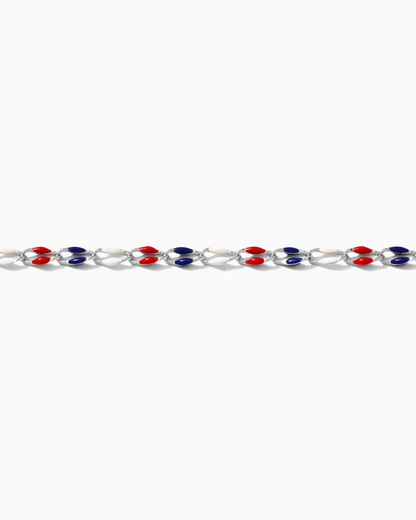 Red, White, and Blue Enamel Chain, SP132