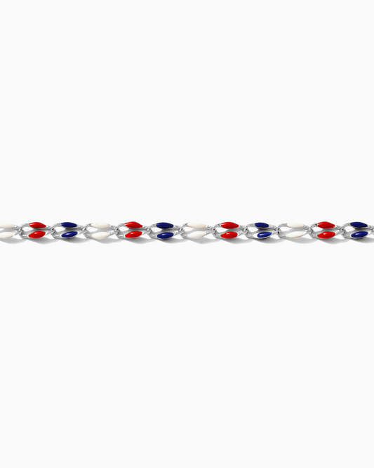Red, White, and Blue Enamel Chain, SP132