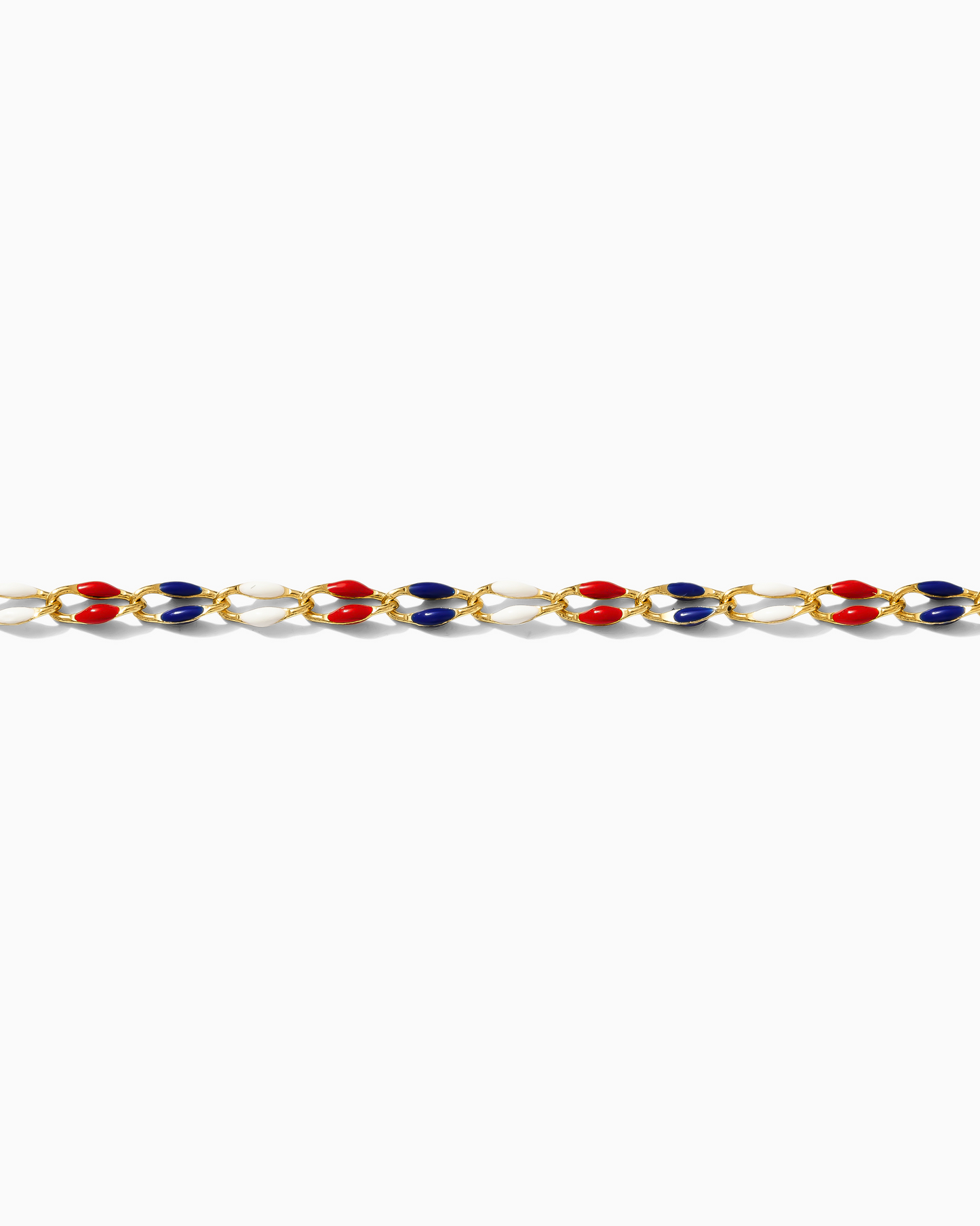 Red, White, and Blue Enamel Chain, GP132
