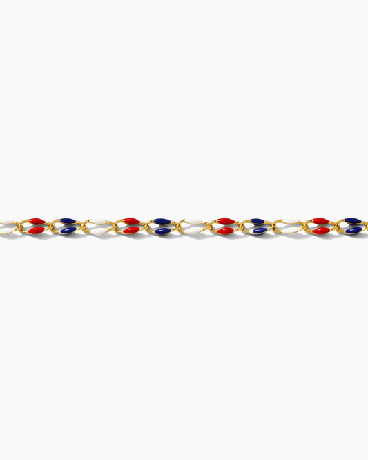 Red, White, and Blue Enamel Chain, GP132