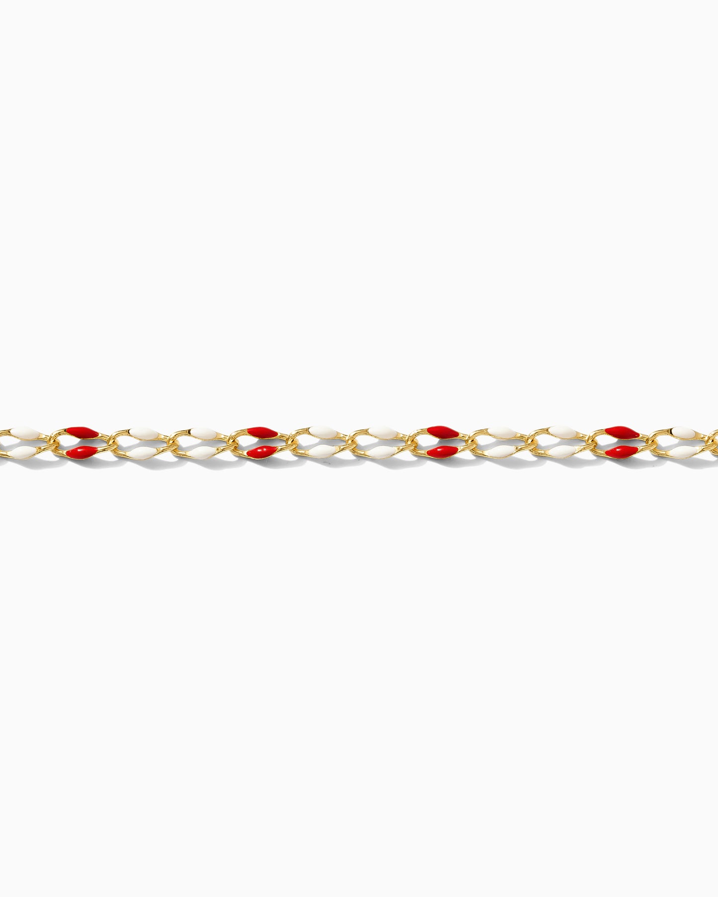 Red and White Enamel Chain, GP135