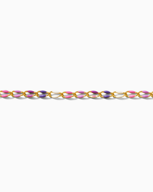 Pink and Purple Enamel Chain, GP138