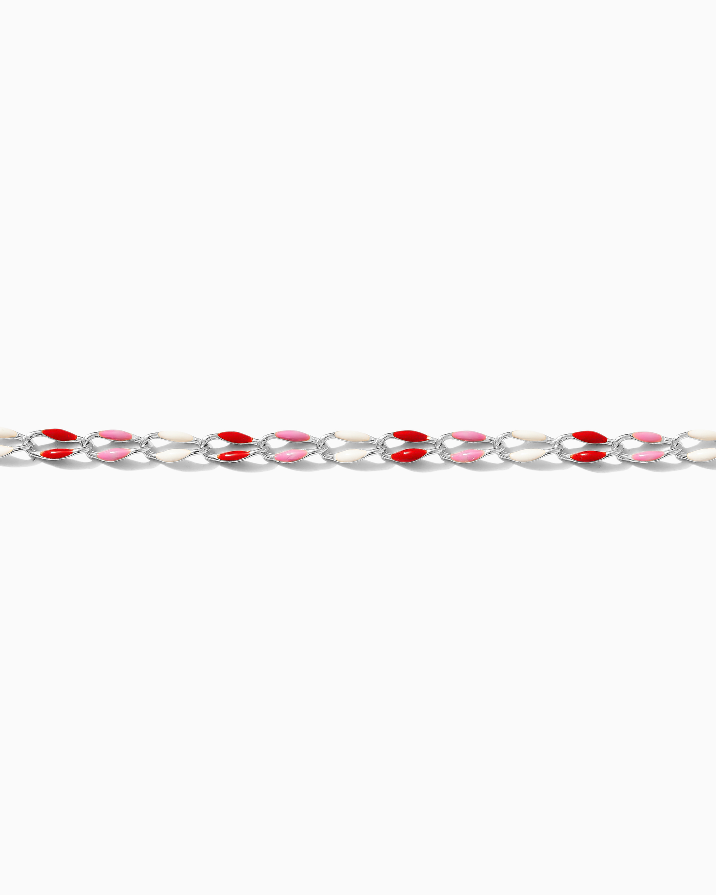 Red, pink, white enamel chain, SP139