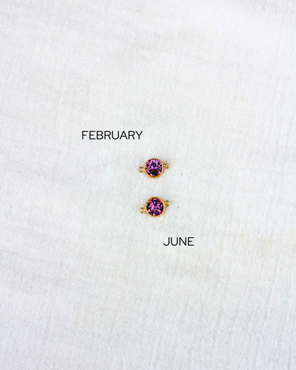 6mm Birthstone Connector, CN195