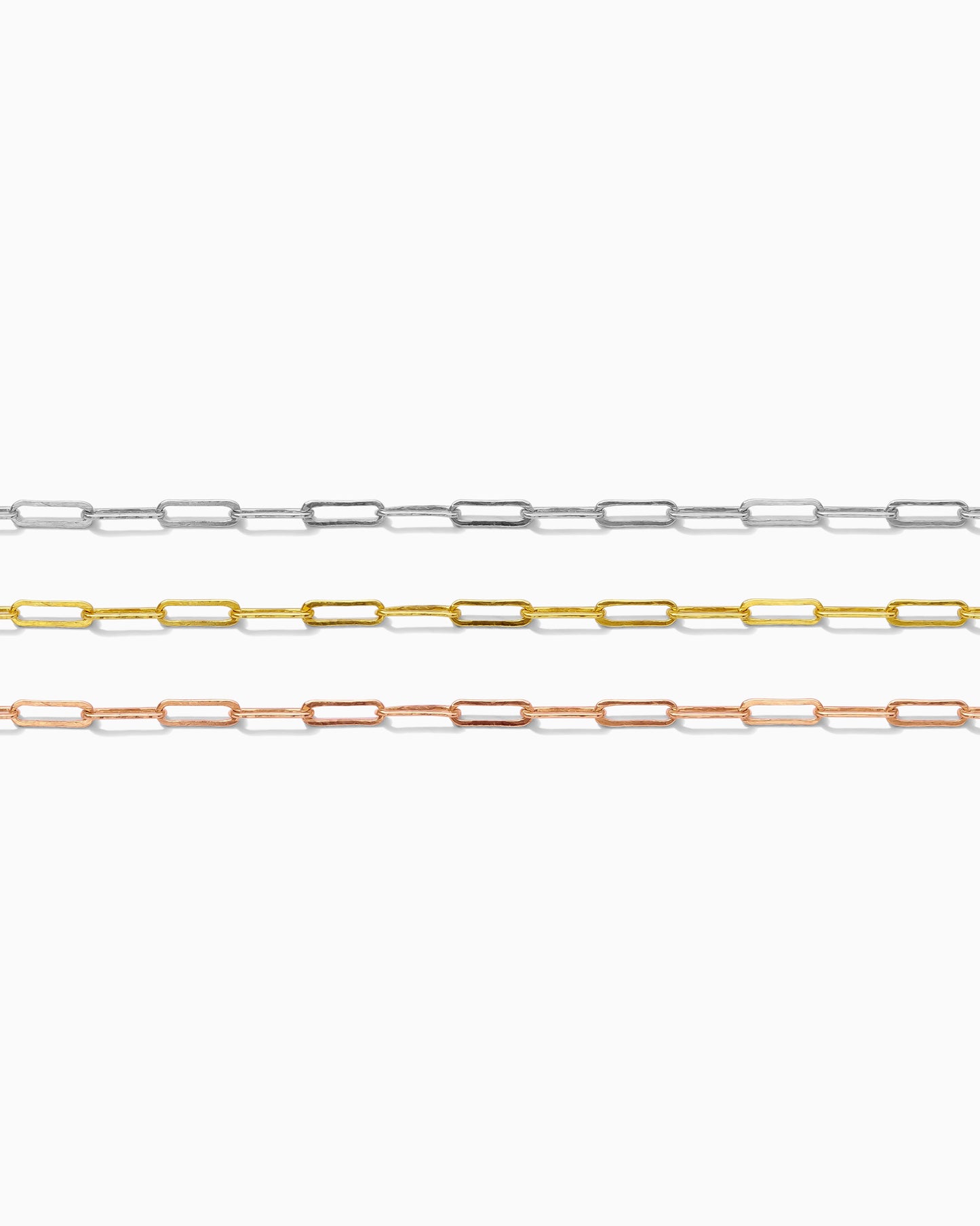 2mm Flat Paperclip Chain, G16, S16, R16