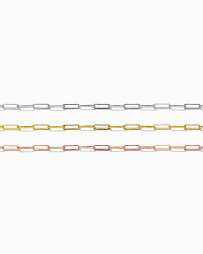 2mm Flat Paperclip Chain, G16, S16, R16