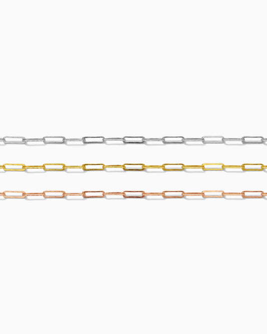 2mm Flat Paperclip Chain, G16, S16, R16