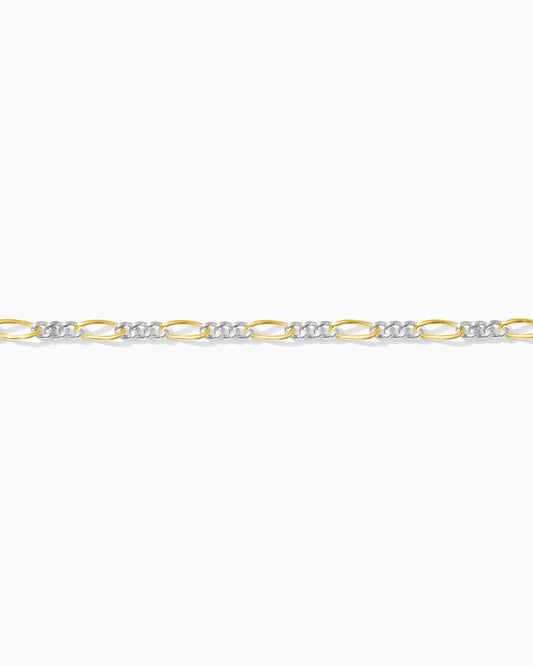 3mm Mixed Metal Figaro 3+1 chain, MM183