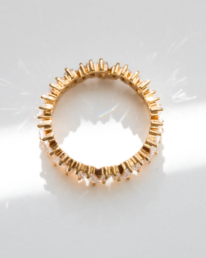 Cubic Zirconia Mixed Baguette Ring, R9