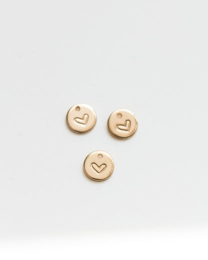 6.3mm heart charm, CH05