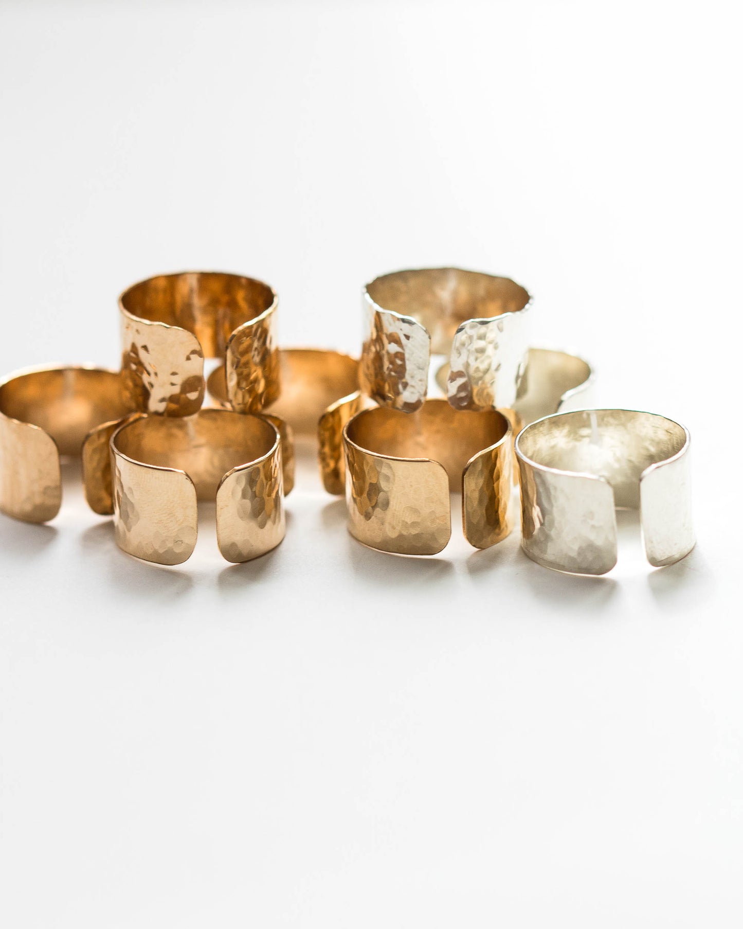 Hammered Cigar Band Ring, R1