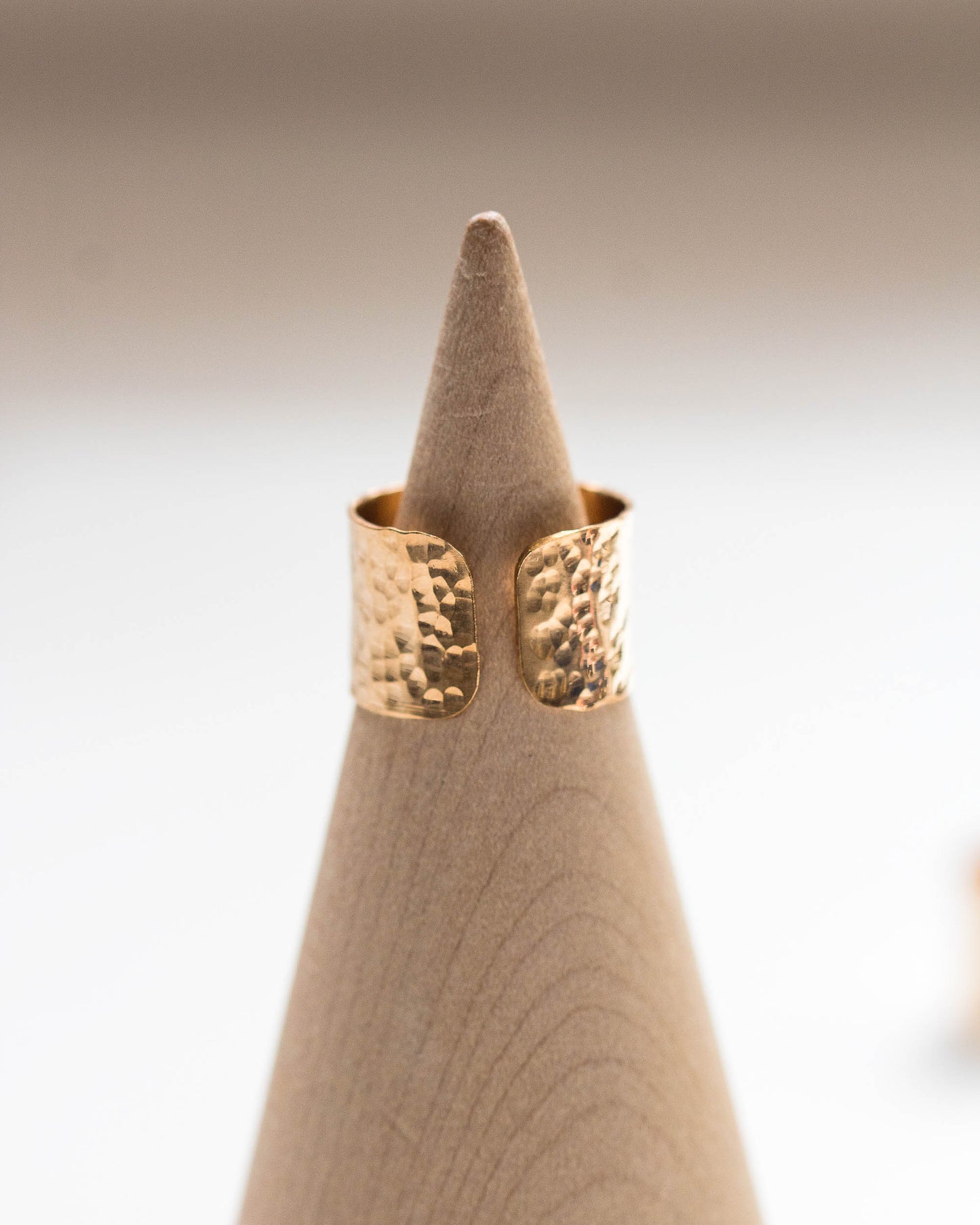 Hammered Cigar Band Ring, R1