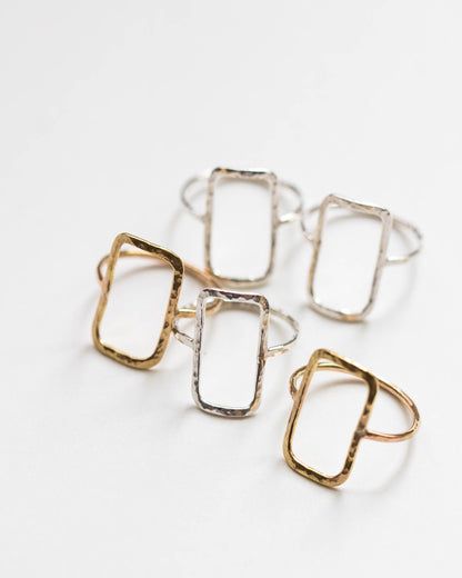 Open Rectangle Wire Ring, R13
