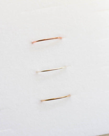 Smooth Thin Stacking Ring, R18