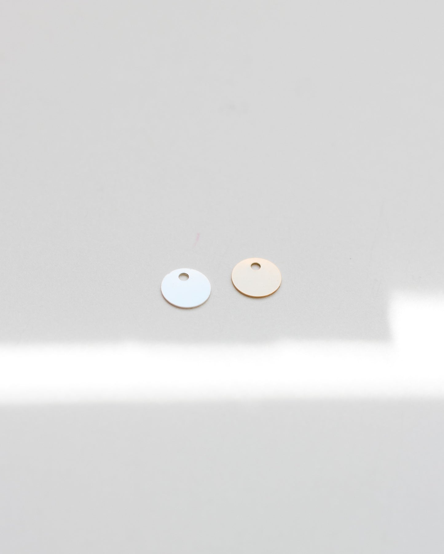 6mm Circle Disc Blank with One Hole, CH30