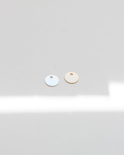 6mm Circle Disc Blank with One Hole, CH30