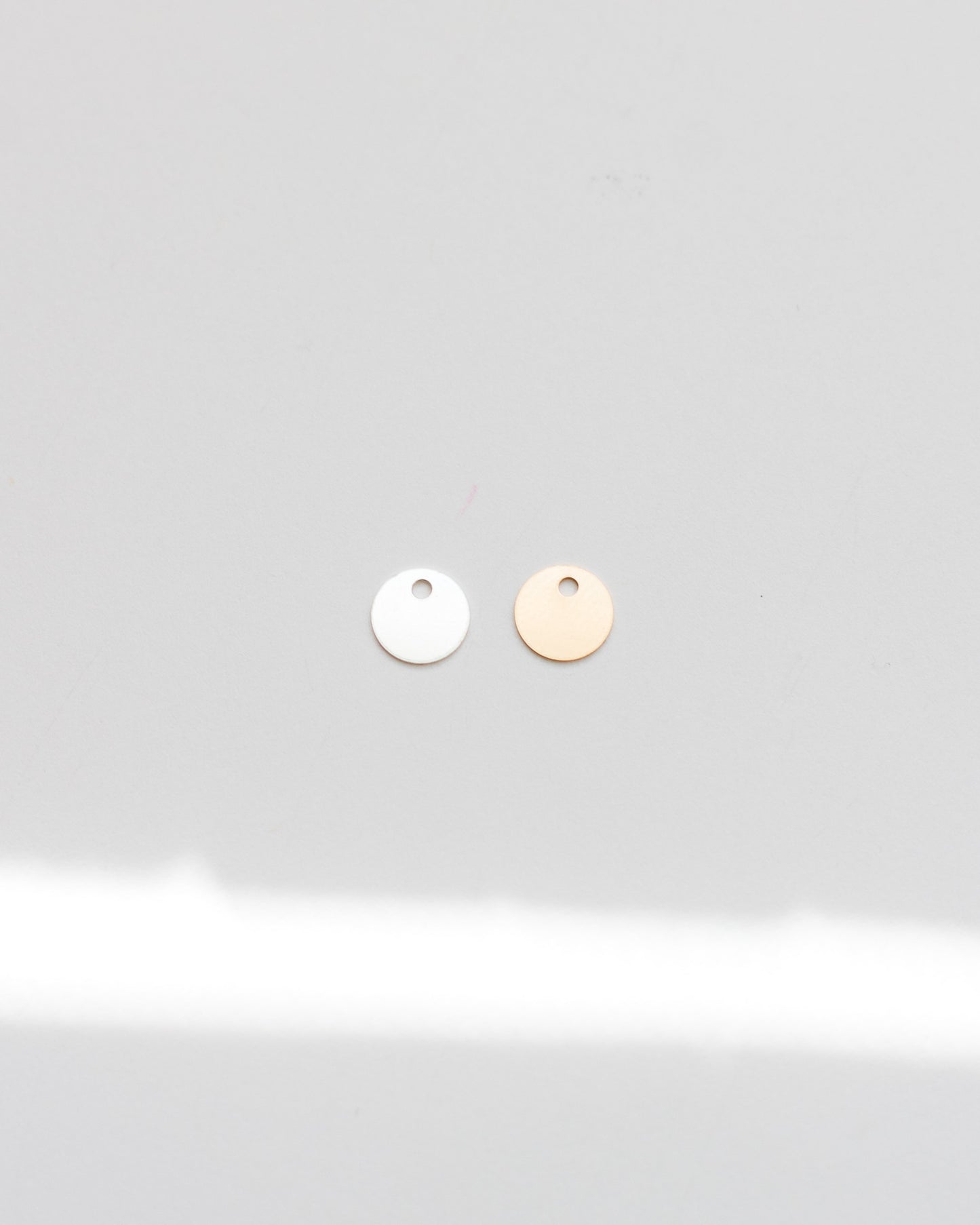 6mm Circle Disc Blank with One Hole, CH30