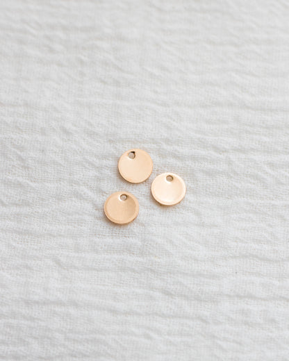 6.3mm Circle Disc Blank with One Hole, BWHCH1