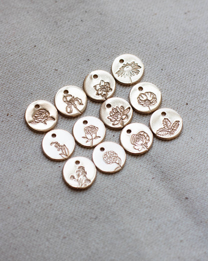 9.5mm Birth Flower Charm, CH16