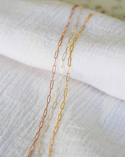 2mm Flat Paperclip Chain, G16, S16, R16