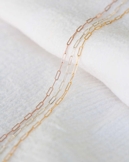 2mm Flat Paperclip Chain, G16, S16, R16