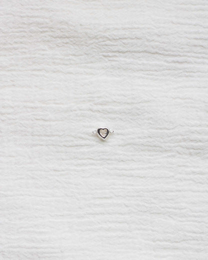 Bezel Heart CZ Connector, CN74