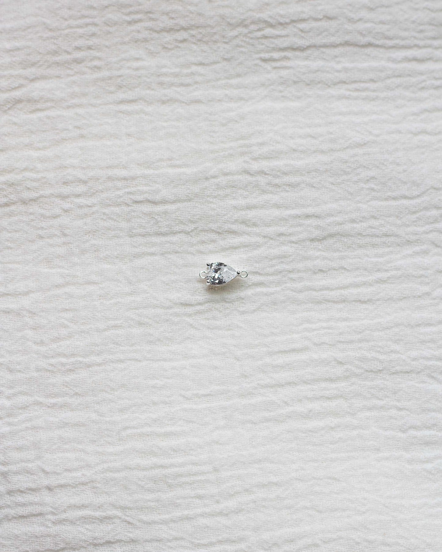 Teardrop Solitaire CZ Connector, CN78