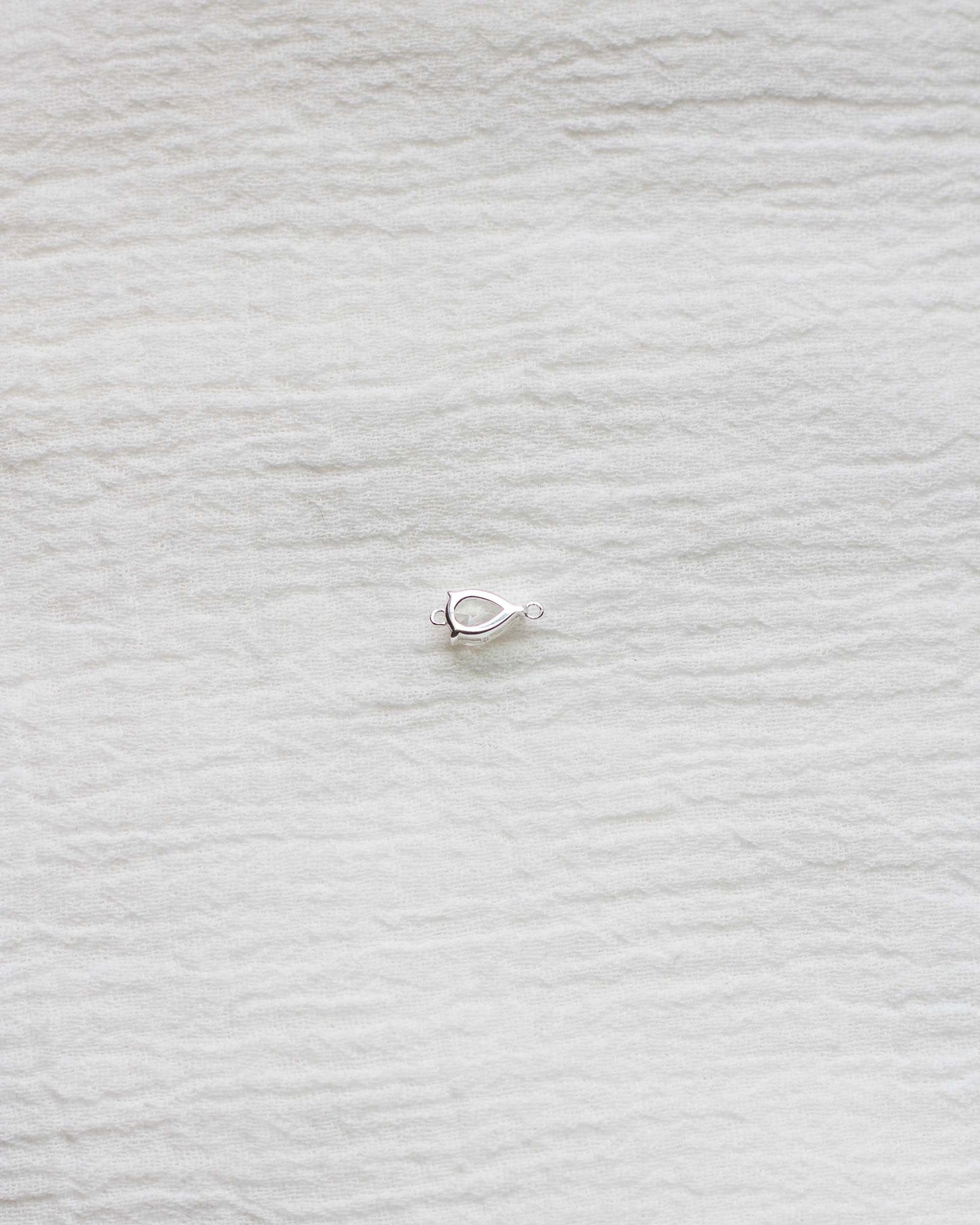 Teardrop Solitaire CZ Connector, CN78