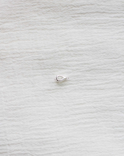 Teardrop Solitaire CZ Connector, CN78
