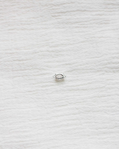 Oval Solitaire CZ Connector, CN79