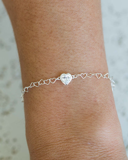 Bezel Heart CZ Connector, CN74