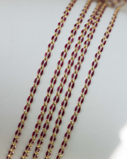 Maroon Enamel Chain, GP118