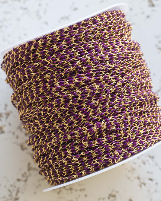 Dark Purple Enamel Chain, GP124