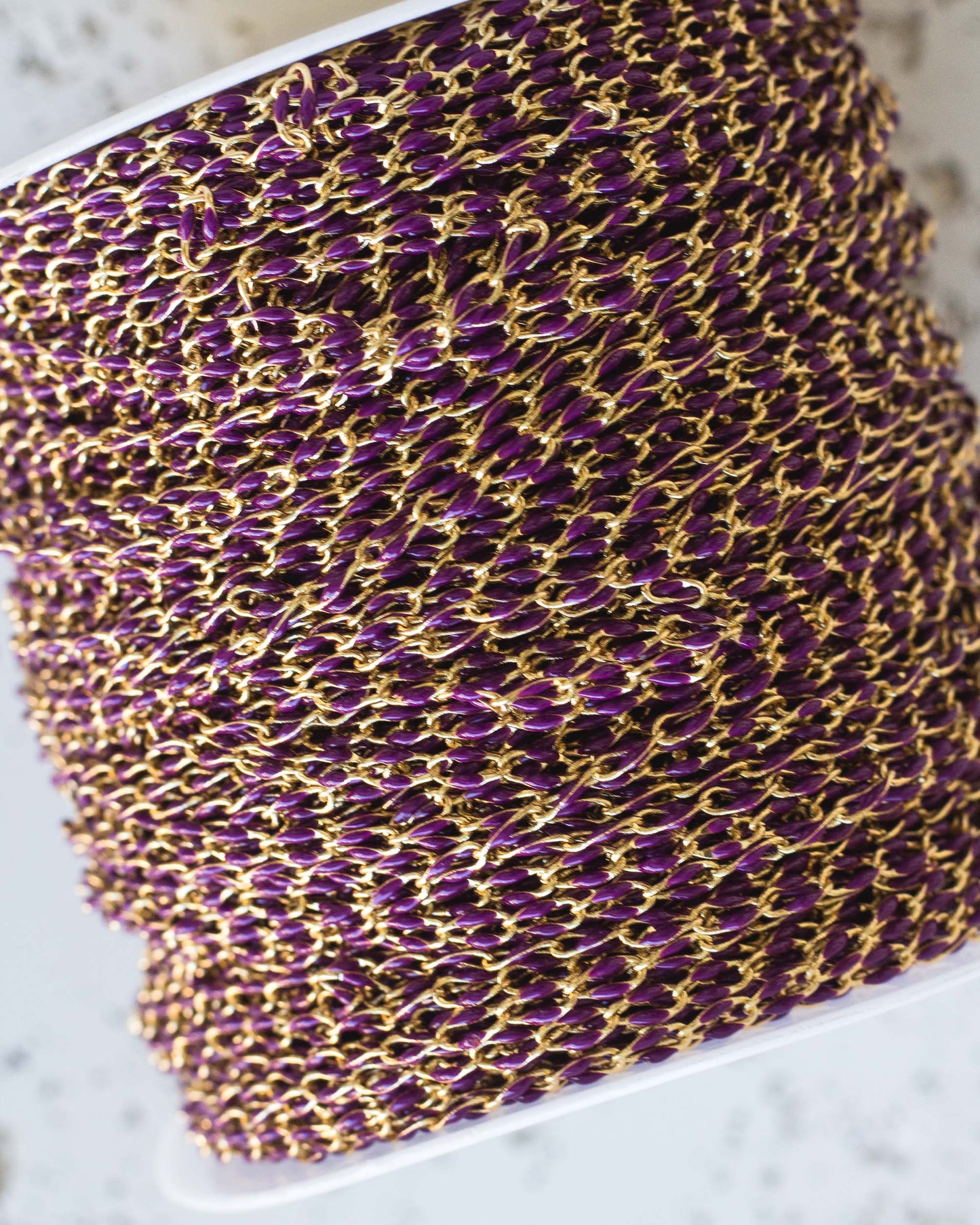 Dark Purple Enamel Chain, GP124