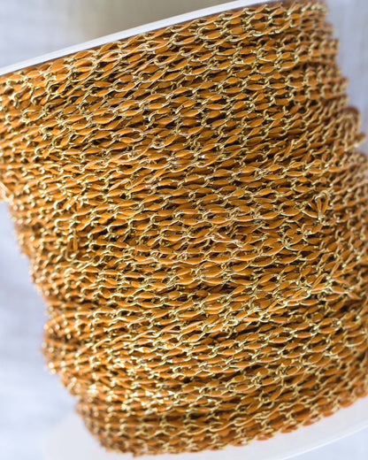 Mustard Yellow Enamel Chain, GP126