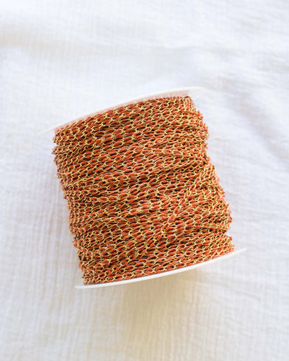 Burnt Orange Enamel Chain, GP125