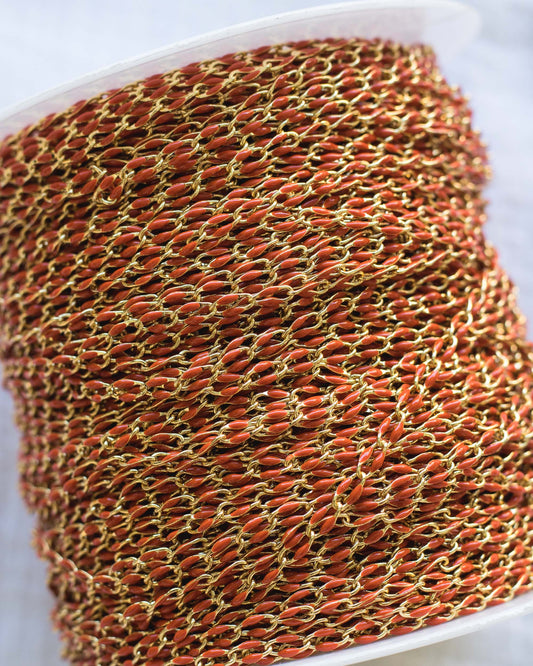 Burnt Orange Enamel Chain, GP125