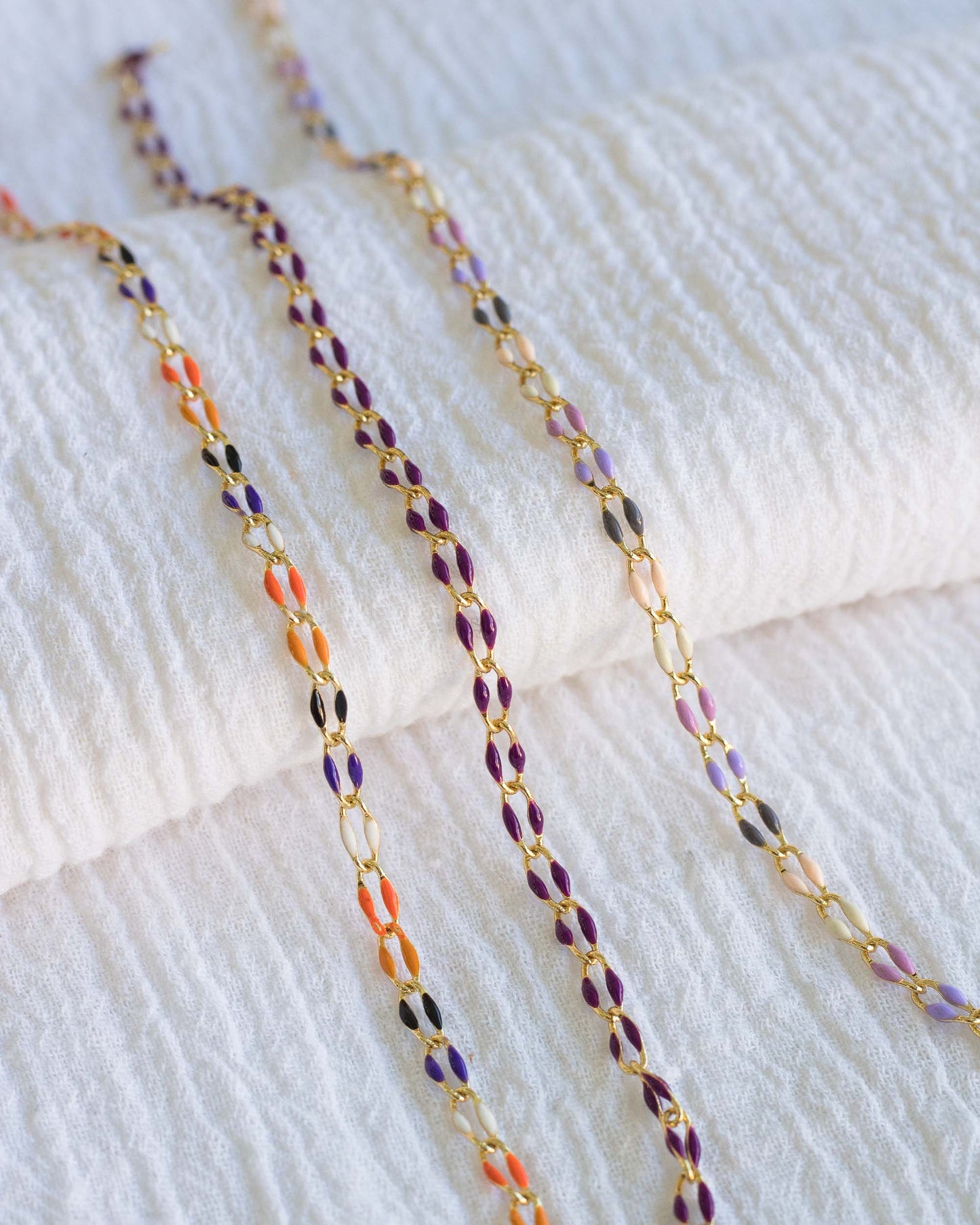 Dark Purple Enamel Chain, GP124