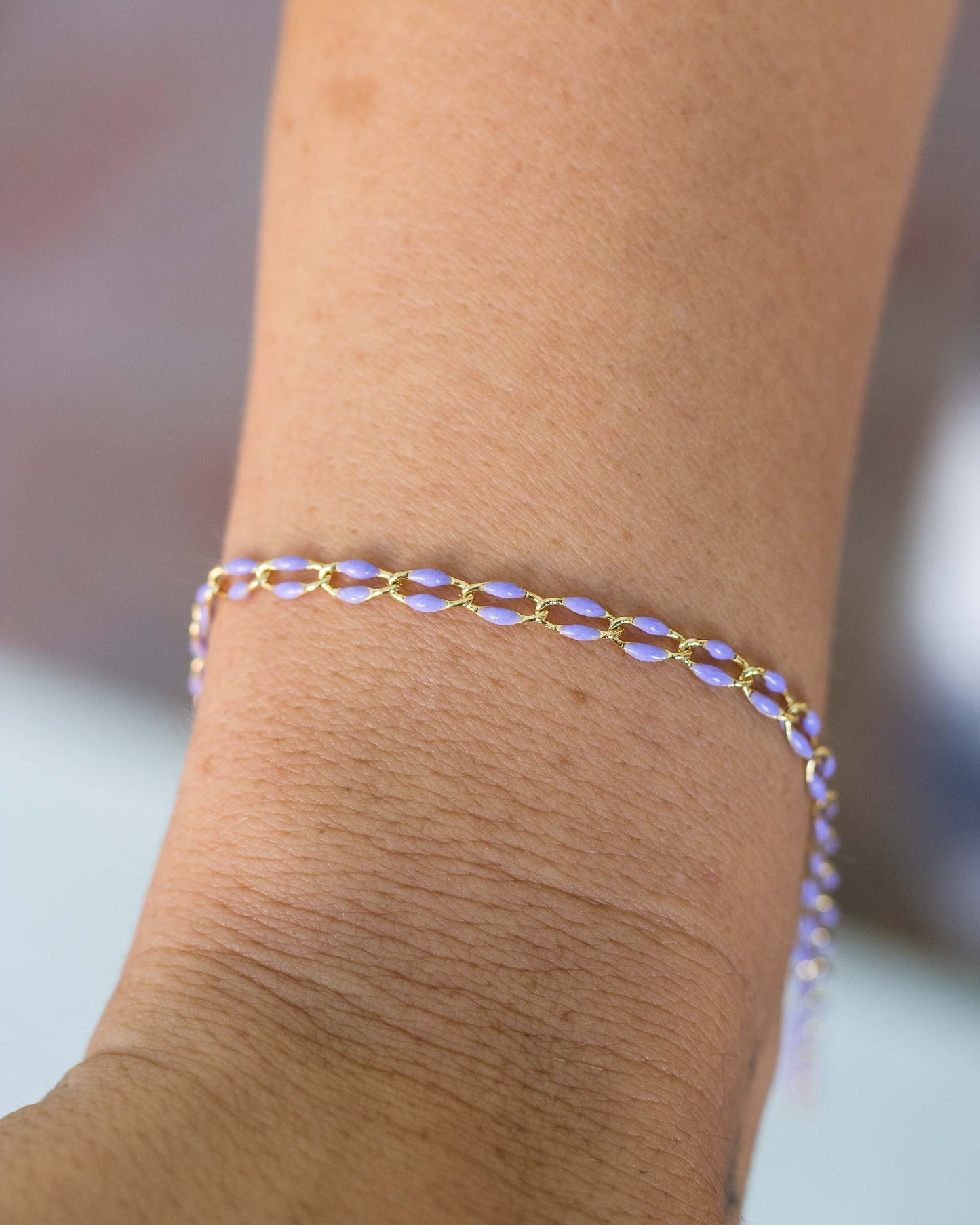 Lavender Enamel Chain, GP119