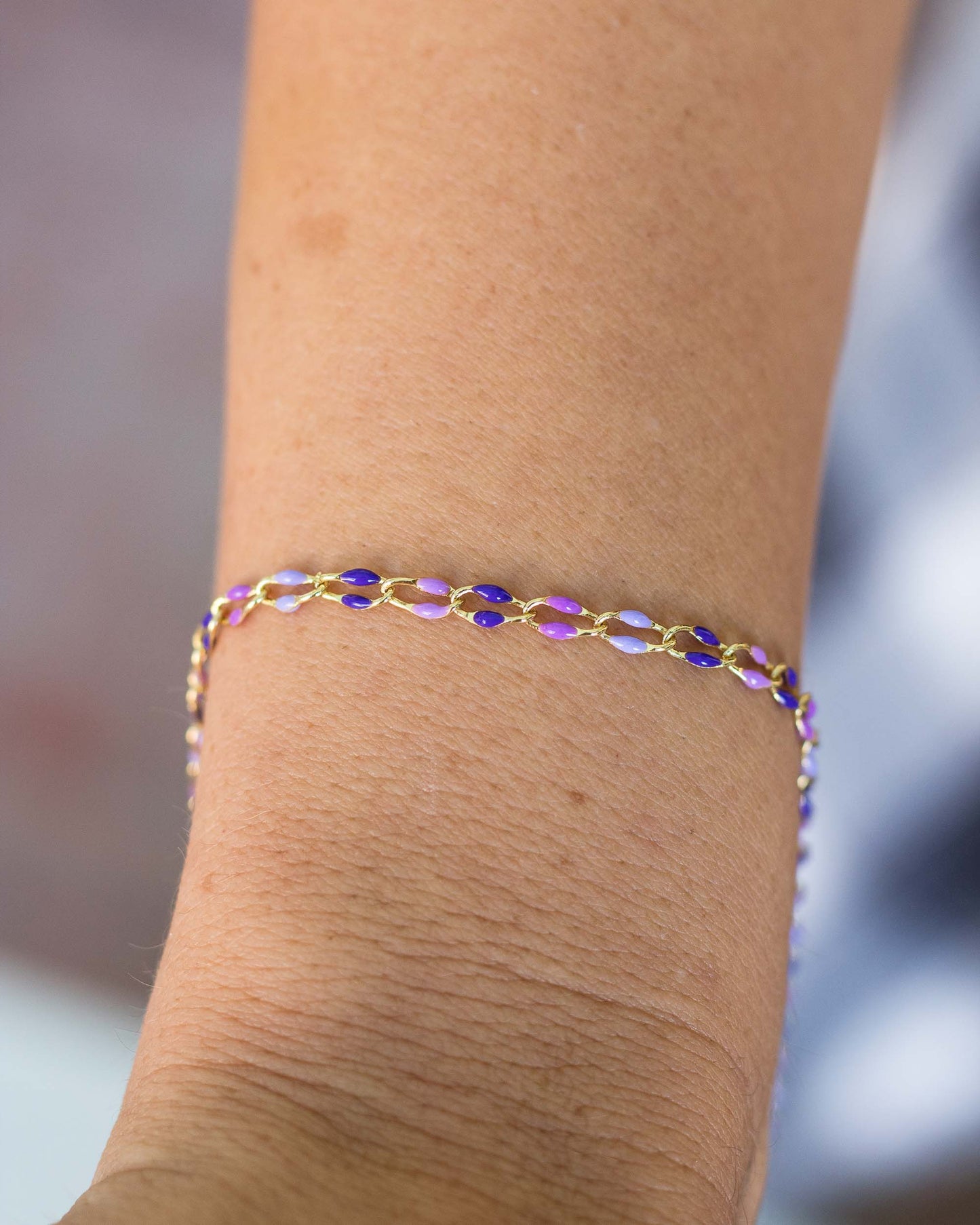 Lavender Haze Enamel Chain, GP122
