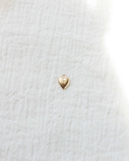 8mm Domed Heart Charm, CH42