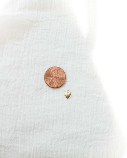 8mm Domed Heart Charm, CH42