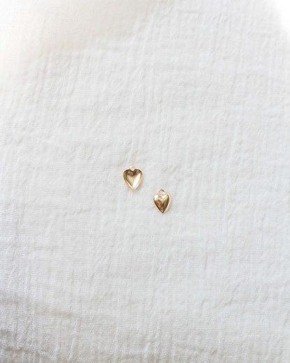 8mm Domed Heart Charm, CH42