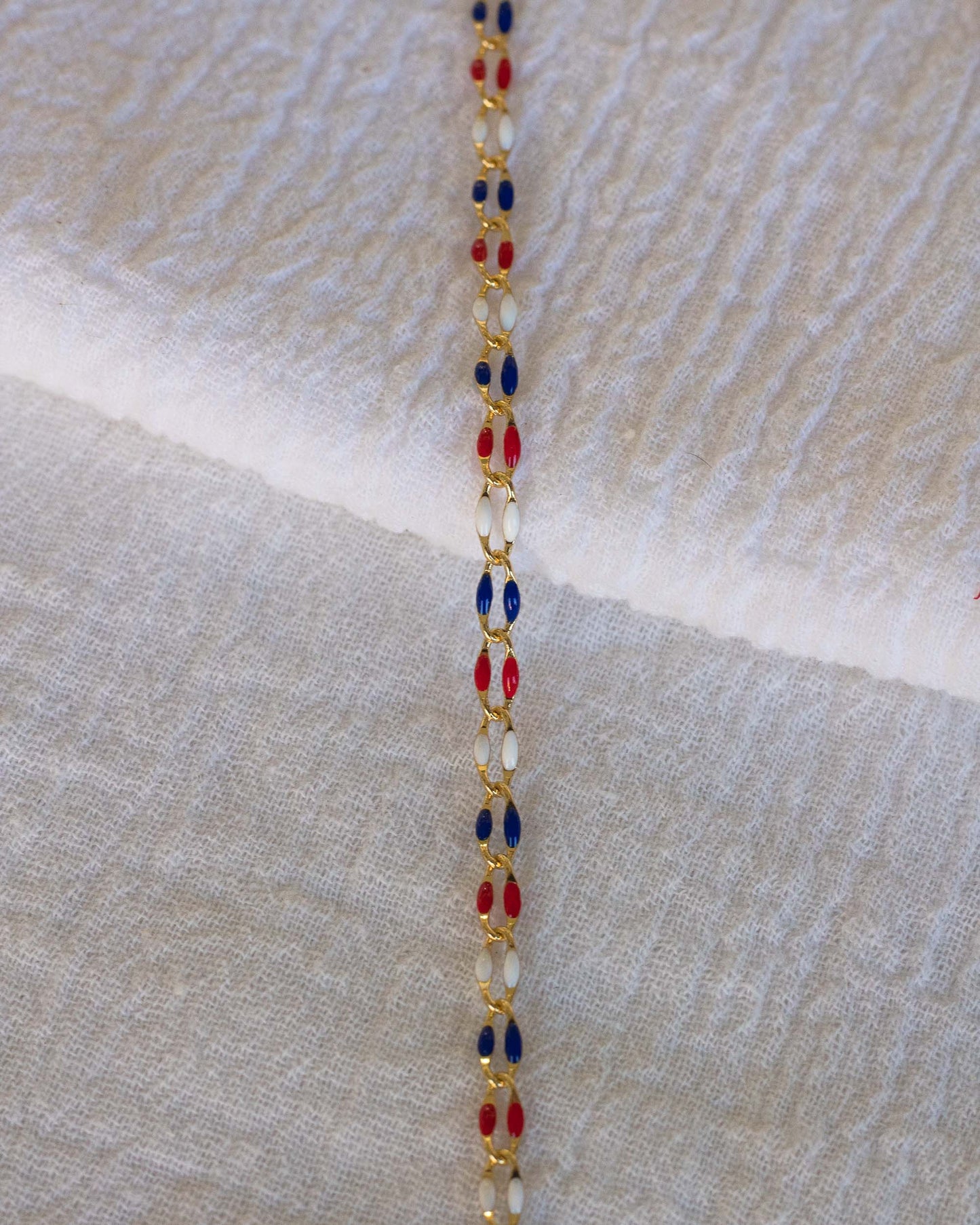 Red, White, and Blue Enamel Chain, GP132