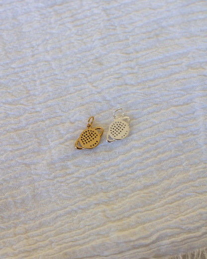 Pave CZ Saturn charm, CH56