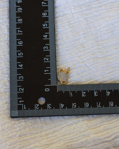 Pave CZ Saturn charm, CH56