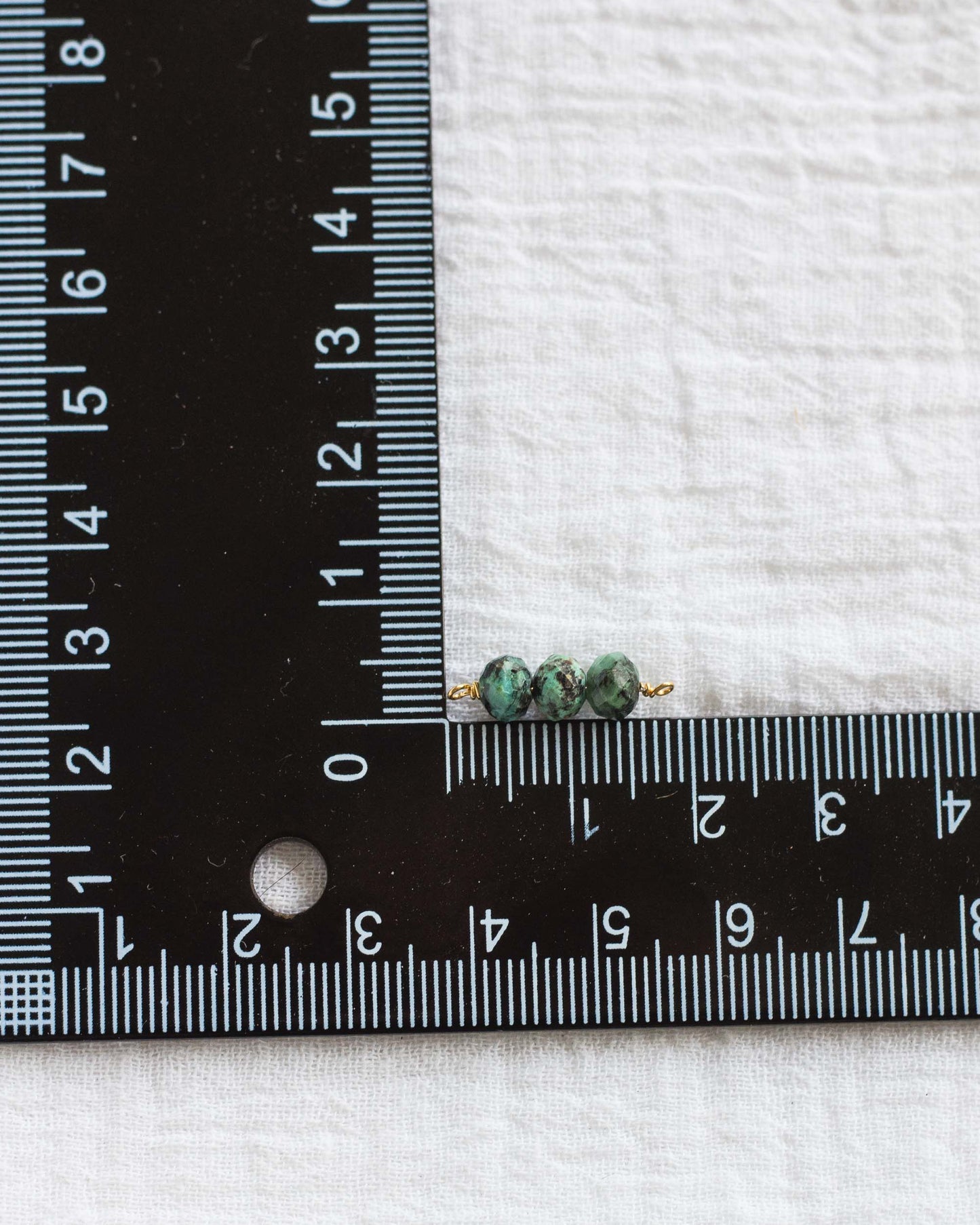 Triple Turquoise Bead Connector, CN96