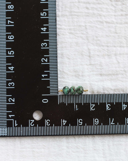 Triple Turquoise Bead Connector, CN96